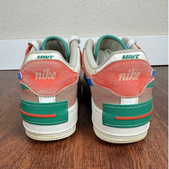 (8) Nike Air Force 1 Low Shadow Sail Signal Blue Green - Picture 3 of 8